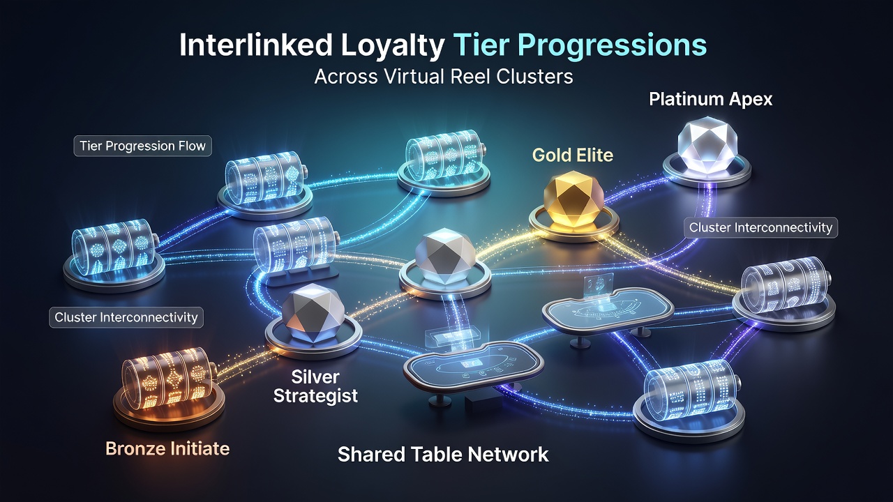 Detailed view of loyalty tier progression pathways across reel and table formats