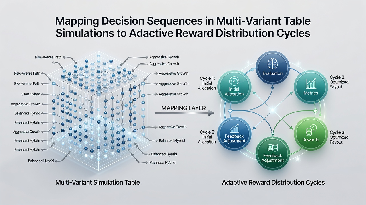 Flowchart of adaptive reward cycles linked to secure digital transfer networks in simulation frameworks