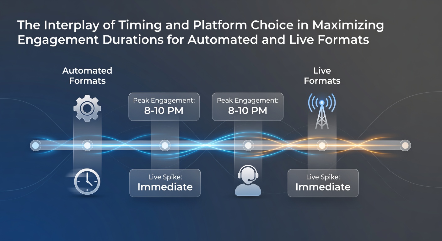 Diagram showing timing patterns across automated slots and live dealer platforms with session duration metrics