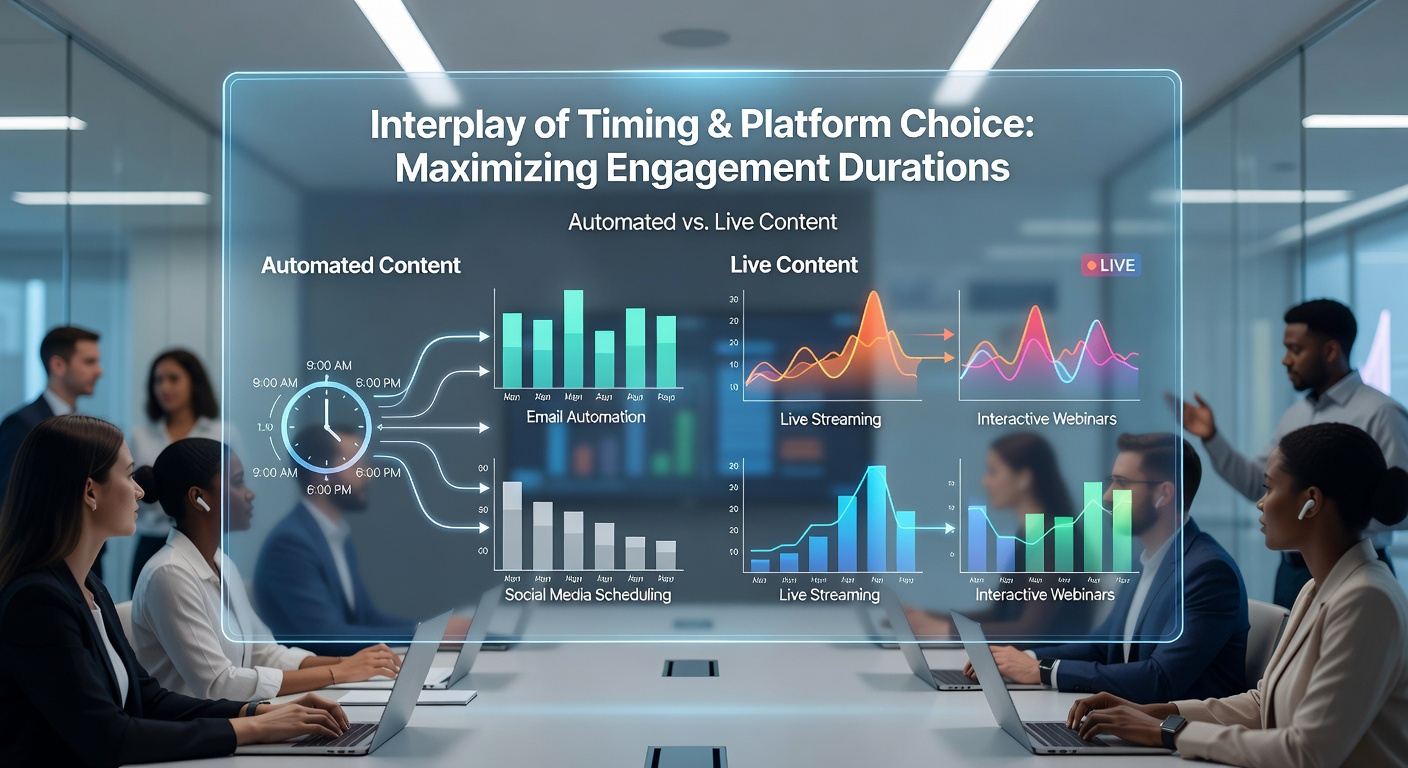 Comparison chart of engagement durations on mobile versus desktop for live and automated casino formats